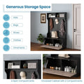 pstok met Zitbank – 5 Dubbele Haken – Met Open Vakken & Schoenenkast – Zwart – 100 x 40 x 160 cm - 00ec8fc1ae22b4468c449e4be2c348a154c7ff87_farbe_machen_es_zu_einer_perfekten_dekoration_f_r_ihren_eingangsbereich_9_22_hu10448dk__7__1_9864c690-1a48-49ef-8f11-2f1813bd736a
