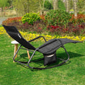 SoBuy Schommelstoel - Buiten - Max. 150 kg - 143 x 57 x 85 cm - Zwart - 02b56ed0-d668-46db-905b-a256a24077bf