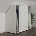 VDD - Kledingkast schuine wand zolder slaapkamer schuifdeuren - Kledingstang - Opbergkast geschikt voor schuine wanden - 100 x 100 x 50 cm - Wit - 048fef2bf5f6458cc1d8f9ef16b9bc0c03a64f2a_Enriched_product_image