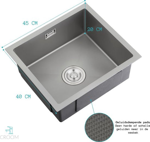 Spoelbak Keuken 45cm x 40cm – Wasbak keuken - Complete Set - 05bad387a49c266fdb451bc03f6f0290cdef488d_Enriched_product_image
