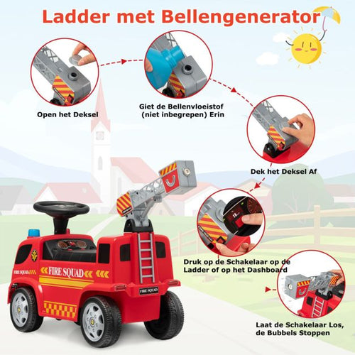 Coast Kinderbrandweerwagen - Met Bellenpistool en Ladder - 86 x 28 x 48,5 cm - Rood - 075adb657c8fb54e17c2bbe5bef0a586b921fc38_kinderbrandweerwagen_met_bellenpistool_ladder_voor_kinderen_18_36_maanden__mobiele_duwauto_tq10