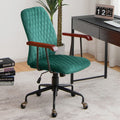Coast Bureaustoel – Verstelbaar – Swivel Chair – Velvet – Voor Thuiswerk – 62,5 x 60,5 x 89,5-97,5 cm – Groen - 07b4f1eb533173f93e3bb593e78de566feae63cc_de_5_klauwvoet_is_voorzien_van_vijf_koperen_wielen_die_er_niet_alleen_heel_retro_uitzien_6_5_cb