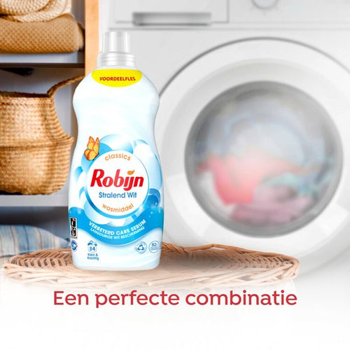 4x Robijn Klein & Krachtig Wasmiddel Stralend Wit 34 Wasbeurten 1,19 liter - 080f8db1d77ac5eb4ca267545e91598440c9e03f_Enriched_product_image