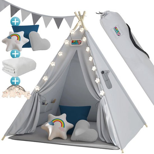 Spielwerk Speeltent – LED 3 Kussens Spanschroef 130x130x160cm - Grijs - 08e4347f976995c86dbb761937268676ef4c9c5c_Enriched_product_image