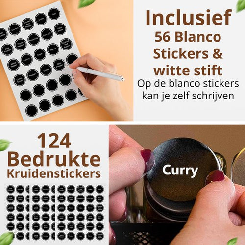 SV Living Kruidenrek - Met 28 glazen kruidenpotjes en accessoires - Kruiden Organizer staand en ophangbaar - 09e1f23a6051382987eb7b8324d9fb3f99778966_Enriched_product_image