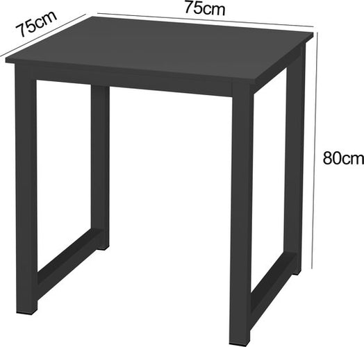 Keukentafel - bureau tafel - 75 cm x 75 cm - zwart - 0e86a2e5e371e87d04ff7662678514523aa08d5e_Enriched_product_image