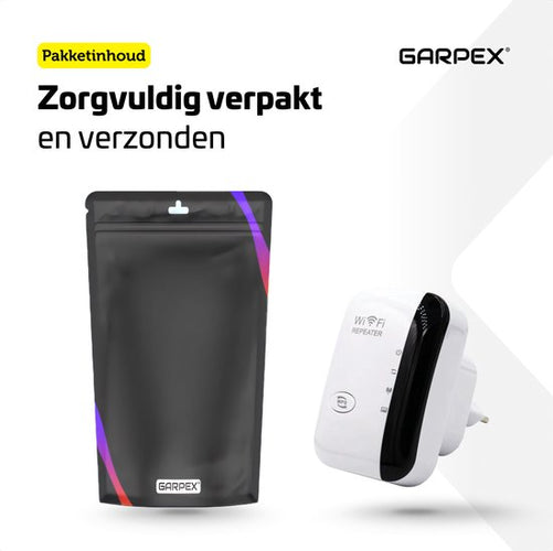 Garpex® WiFi Versterker Stopcontact - Sterk Signaal - 300Mbps - Inclusief Ethernet Kabel - Repeater - 300Mbps - 0fc5da3cd0d1adb64124270e33d75f94caa05c66_Enriched_product_image_6b4c69d9-4208-4442-b1d6-a730c77361f0