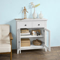 SoBuy Dressoir met Glazen deuren - 2 Deuren + 2 Lades - 80 x 32 x 86 cm - Wit - 163c21c9-cd2e-48d8-a8ac-fe7bde1be934_d6b5d433-f63d-45e2-bc50-8df5fd0c7cf9