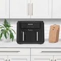 TurboTronic AF118 Dubbele Airfryer XXL - Digitale Heteluchtfriteuse - Dubbele mand - 7,6 Liter - 2x 3,8L - 12 programma's - Touchscreen - Zwart - 169ec09135e56485d053eb28956c3cb81edfd924_Enriched_product_image_a8c1c757-f34b-4f0a-9ff0-7539baa3ce4a