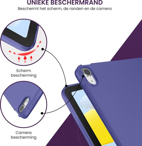Tablet Hoes geschikt voor iPad Hoes 10e generatie (2022) 10.9 inch - iPad A16 Hoes (2025) 11 inch - Paars - 1f3b818659b2f3356b327fc64b13f108d61d68e4_Enriched_product_image