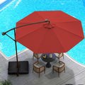 Coast Parasol met LED-verlichting – Ø300 cm – Rood - 2234934ced82315713f5ec9a267bfa29656f775e_Parasol_ogrodowy_z_oswietleniem_LED_1