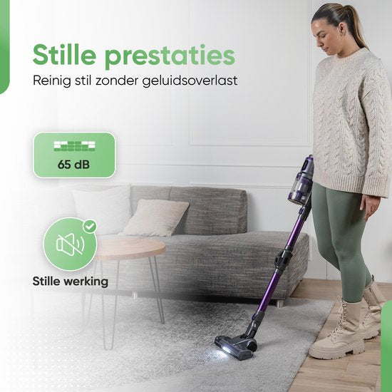 Heevey 4-in-1 Steelstofzuiger Draadloos - Flex stand - Steelstofzuiger snoerloos - Stofzuiger zonder zak - Met 4 verschillende opzetstukken - HEPA Filter - Handstofzuiger - Kruimeldief - 25066502aa72307df26f80797461a3132b2edb94_Enriched_product_image_e955af7b-910a-4286-a7c5-ce8443aaef60