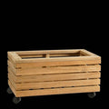 Mica Decorations Glenwood Plantenbak Rechthoek op Wielen voor Buiten - L60 x B35 x H30 cm - Acaciahout - Bruin - 25c24050aaeeca9d8cfa2b02305837f16c6cb516_Enriched_product_image