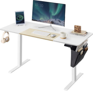 O'DADDY® Bureau Verstelbaar Wit - 72 cm tot 120 cm Hoog - Zit Sta Bureau Elektrisch - Computertafel - Game Bureau - Gaming Desk Klein - Bureautafel - Computerbureau - 2752d74e4d1caca9079dd6da39a4858a3767f725_Enriched_product_image