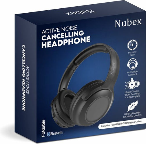 Nubex Koptelefoon – Active Noise Cancelling & Bluetooth 5.3 – 30 uur batterijduur – 22,9 x 22,1 x 6,7 cm – Zwart - 2bf04fa5848a2cc1521b1cb8ebc861841555a426_Enriched_product_image