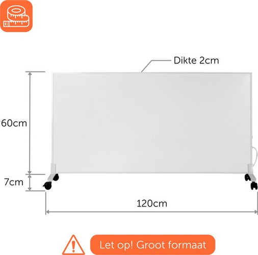 Infrarood Verwarmingspaneel 1000 Watt met Wifi thermostaat - Elektrische verwarming - Vrijstaand - Wit - verplaatsbaar - plafond - 2c6fa0b9991fe0e8f8e320bfd81c1e2f89cb7776_Enriched_product_image