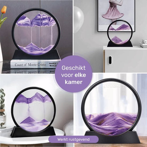 Zandkunst - Paars - Sand art - In glas - Zandloper - Decoratie - Bewegende zandkunst - Zand - 2cc1ec588d01ac113309b429b75fab9662cd9bfb_Enriched_product_image