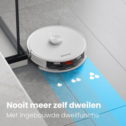 Auronic Robotstofzuiger - Met Dweilfunctie - WiFi en App - Laadstation - Huisdieren - Dweilrobot - Laser Navigatie - Automatisch Leegstation - Wit - 2dd31351f92fe6604b803762c20d099bcb30a145_Enriched_product_image