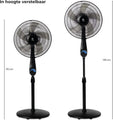 AirKing Statiefventilator - Extra Stille, Energiezuinige Ventilator met 5 Snelheidsstanden - Afstandsbediening, Timerfunctie & Roterende Luchtstroom - Zwart - Koelventilator voor Kamer - 2edaeb24651521fd3dae32f5520c7a0bcbed968c_Enriched_product_image_f8ad0a85-59c5-4a89-868f-6c44a50cb4b0