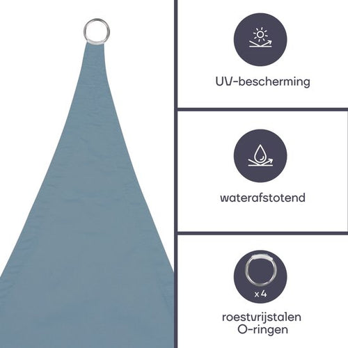 Perel Schaduwdoek - Polyester - UV-beschermend & Waterafstotend - 5x5m - Lichtgrijs - 305aa30843f97637908ad3a3418abf7bf56947ce_Enriched_product_image