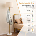 Coast Staande Lamp met Kapstok - Voetschakelaar - 166 cm - Goud - 30a7037689a3d6cfdceb1bf1c44ef9147a947993_eu10121de_un_lampadaire_aussi_l_gant_et_fonctionnel_convient_diff_rentes_occasions_et_peut_tre