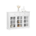 SoBuy Keukenkast Dressoir Buffetkast Zijkant Opbergkast met 3 Glazen Deuren en 2 Laden, 90x40x90 cm, Wit - 33334a4b4bf853e3cb31354cf28220c6028883d2_FSB77_W_S005_ce5ade2d_2885_4087_b586_ce0ea4efc9d8_1_b00ff86f-8911-413f-9b96-0516ec7dcdc5