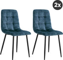 Refurna Eetkamerstoelen – Set van 2 & Velvet Bekleding – 54 x 54 x 88 cm – Petrol - 3555bc79cde96a9d4589f7002bca4b9270f1bc9d_Enriched_product_image