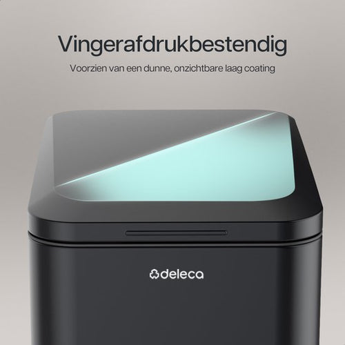 Deleca Prullenbak Prestige - 50 Liter - Smal - RVS Vuilnisbak / Afvalemmer / Pedaalemmer - Met Voetpedaal en Slow Close - Mat Zwart - 39c8a7cba6926d595b3cc89b2afd13cbc16eaa9d_Enriched_product_image
