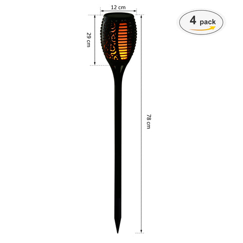 Sunny Zonne-lamp Tuinverlichtingsset van 4 lampen 6-8 h waterdicht plastic zwart - 3f40ea9e-36aa-4b72-9c0a-9a93096ad0fe