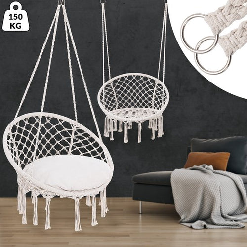 Detex Hangstoel 2 Kussens - Belastbaar tot 150kg 80x60x140cm - Crème - 40e706c9cd979ef13aed931936045b015ed1cfd5_Enriched_product_image_3a198200-fa2b-4503-ae6c-4ba1d68f2a0c