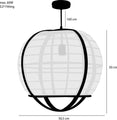 Mica Decorations Pella Hanglamp - H50 x Ø51 cm - Linnen - Off-white - 4156e5af4de4f2a0e64e8ff6ce736c5f8aa9f10d_Enriched_product_image_b9ad661e-3ca0-4e52-b90a-a04ae59e62ab