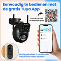 Beveiligingscamera Buiten - 2 Stuks - Wifi en 256GB - Buiten Camera met Nachtzicht - Dubbele Lens - Zwart - van Saaf - 4196a549f640e0c23f5a67decbd3c6202eec8212_Enriched_product_image