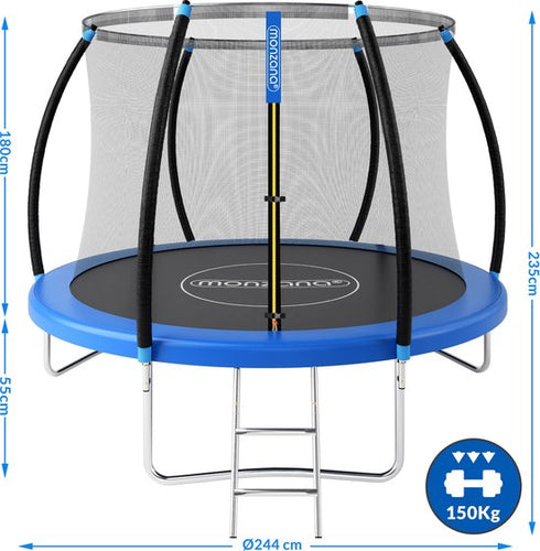 Monzana Trampoline - 244cm Incl Veiligheidsnet Rand Lader - Blauw - 4312adc001ef7f097c6d2bc9e41815035dea0c60_Enriched_product_image_e71f734e-ef57-4f34-a2a9-752115dab041