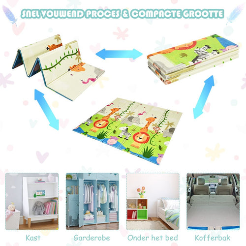 Coast Baby Kruipmat Speelmat Opvouwbare Babymat Dubbelzijdige Speelmat Groen - 44a56080-a7ad-427e-b0e6-b07b32880271_01559b5d-8958-4f7b-af01-e120d4ad2d7a