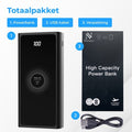 Nuvance - Draadloze Powerbank 20000mAh – 23W Snelladen - Geschikt voor alle Smartphones - 453a61a2-3e6e-487c-ad7b-2f6f6d28c1f4