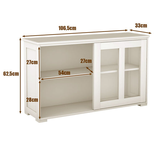 Coast Dressoir met schuifdeuren - 107 x 33 x 63 cm - Crèmewit - 471a3fbca7321d69305f9189e9a8d7cd2793ec36_ook_na_jarenlang_gebruik_vervormt_het_niet_zoals_normaal_hout_10_17__2__1_42f2d022-db86-44ab-8a59-3a6e7393494e