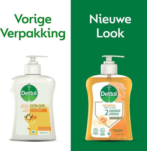 Dettol Handzeep Honing & Vanille (Nourish) - 250ml - Voedend - 48c508bb48415fda9fa81faffe291ed5846b73a7_Enriched_product_image_f848a75f-d9b2-49b6-a2d2-005ef64790ee