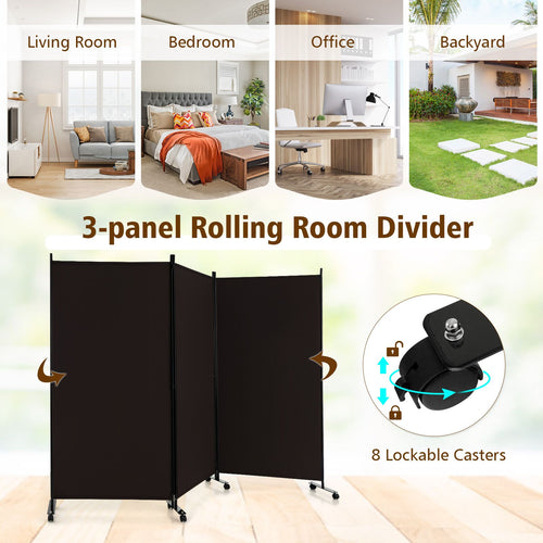 Coast Kamerverdeler - 3-Panelen - 262 x 30 x 180 cm - Bruin - 4af665f8532c4f93766b0babcba4c1c7a3ffa8c5_JV10723CF_8_1