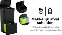 Prullenbakdeksel Afvalbak 3 Vakken - 72 Liter (2x12+48L) Design Trio Afvalemmer RVS StangVollby - met Infrarood Sensor - Keuken Afvalemmer - Afvalscheidingsprullenbak - Recycle Afvalbak - Hygiënisch - Kantoor Vuilbak - Elektrisch - Zwarte Vuilnisbak - 4c01c627ce6910011a1a816f1fc90a7587c2edd0_Enriched_product_image