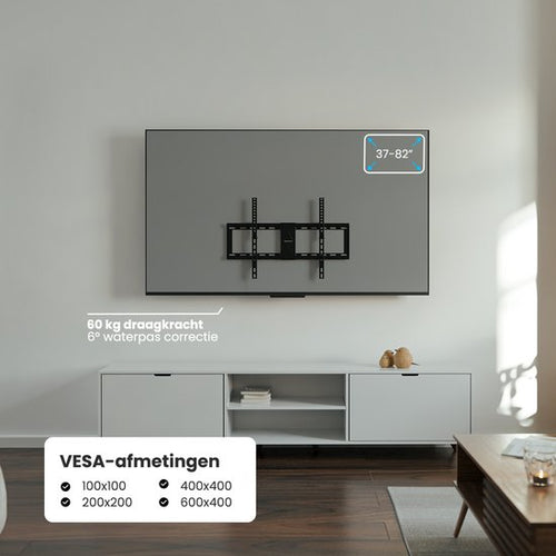 Auronic TV Beugel - TV Muurbeugel - Kantelbaar - 37 tot 82 inch - Tot 60 kg - Zwart - 4ea07d2560956179306aaf062b56ed779bbb1960_Enriched_product_image_9ff6f30a-cbfd-42a7-9227-0568e0587f32