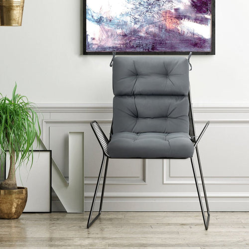 Coast Tuinstoelkussen Hoge Rugleuning – 120x50 cm – Grijs – Dikke Spons – Ademend Polyester - 4efb98dbd1e93cd92b34d4415a09b1869346957b_13292_4_23_kussen_voor_hoge_rugleuning_zitkussen_voor_terrasstoel_antislip_touwriemen__10__1