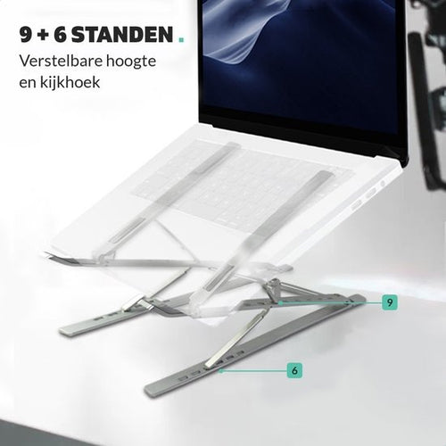 LURK® laptop standaard Opvouwbaar – Ergonomische Laptophouder – Hoogte verstelbaar – Notebook/boek/tablet – Aluminium – 11 t/m 17 inch - 5141b37e-f32f-4dee-9367-57803eaa97aa_dd6bc2a1-08f3-4a6a-9569-b38ccb177874