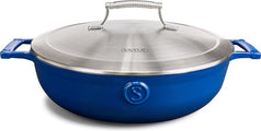 Saveur Voyage Hapjespan – Ø30 cm – Gietijzer – PFAS-vrij – Inductie – Klassiek Blauw - 5ceb8fa23425ce9143fd80037614d03d2674d53b_Enriched_product_image
