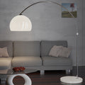 DBA - Booglamp - Met Marmeren Voet - Verstelbaar - 140-220 cm - Zilver - Opaalwit - 62b37152-5cb7-493e-873f-2063b618bb3b_c6c6155b-5b27-40b9-8888-ac66a2651f61