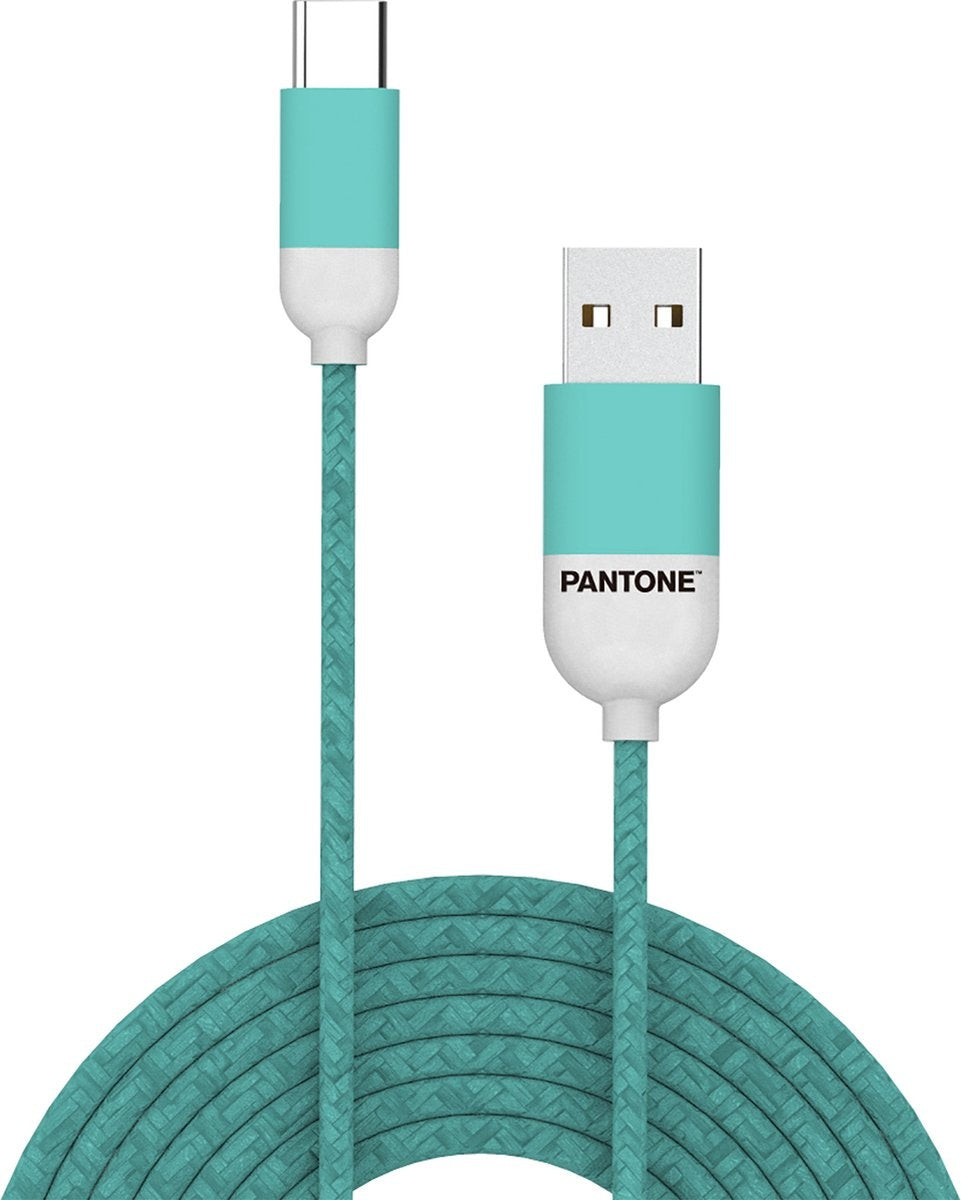 USB-Kabel Type-C, 1,5 meter, Groen - Rubber - Celly | Pantone - 649f4bf1-8523-41ce-abea-b732f70e27f1