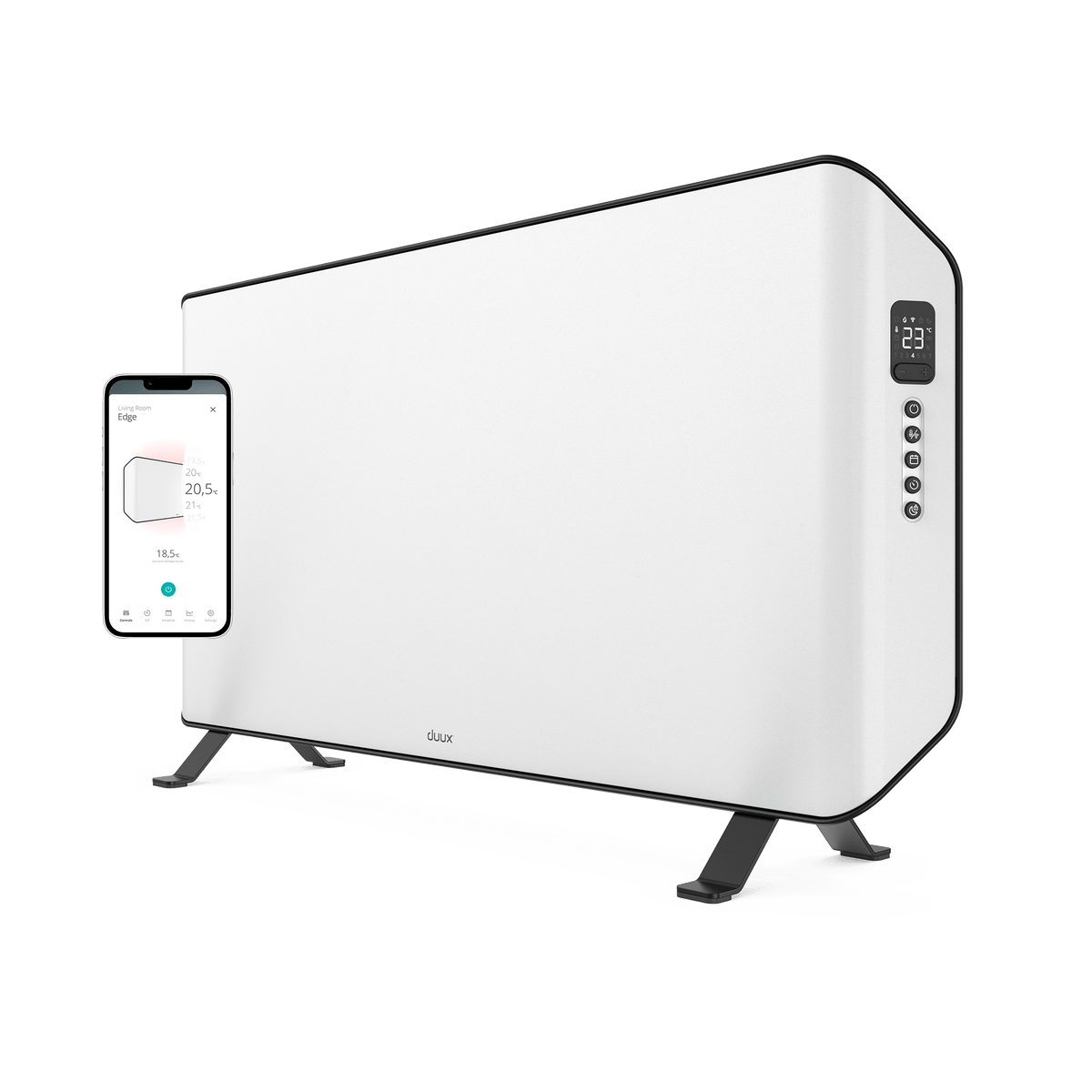 Duux Edge 2000 Smart Convector Kachel - Met timer & ecomodus - 2000 W - Wit - 67bf4ccfa241683f37a6d03272cda25c0643e001_01_DXCH15_2000_frontA_GEN2_1_733b2ada-0ca5-442a-b16a-bc1b1ae55480