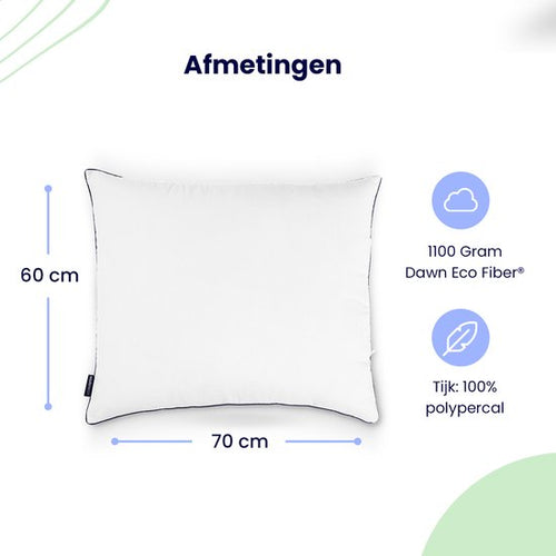 Soulsnooze - Luxe Hotel Kwaliteit Hoofdkussen - Set van 2 stuks Hoofdkussens - Wit - Medium - 60x70 cm - Aanpasbaar Design Kussen - Hoofdkussen Nekklachten - Anti Allergie Kussens - Pillow Buikslaper - Slaapkussen - Wasbaar - 6fb613e2a1323ddc64ca41cd7f908f5ecd69551d_Enriched_product_image
