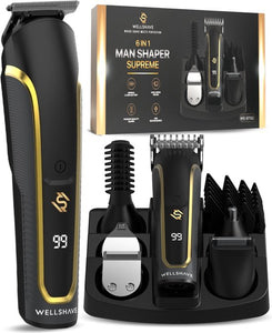 Wellshave 6 in 1 Baardtrimmer Supreme - Trimmer Baard & Lichaam - Neustrimmer - Bodygroomer - IPX7 Waterdicht - Incl. 6 opzetstukken - 7244b3f6bc5a5ffd69e0228d6112ea20a4eba4a6_Enriched_product_image