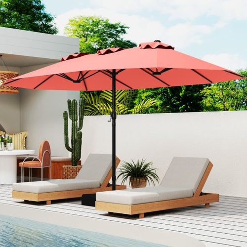 Coast Dubbele Terrasparasol 470 x 285 cm met Zwengel, 12 Sterke Baleinen en Verzwaarde Voet – Oranje - 72c23b3f8aaf4b7cc7a7c445ee1e727f27e2a5d1_tuinparasol_terrasparasol_met_handslinger_gewogen_parasolvoet_inbegrepen_13209_4_15__5__1