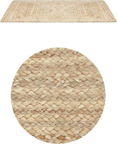 Nora Handgeweven jute tapijt, loper, 110 x 60 cm groot, gevlochten als deurmat voor de voordeur binnen of buiten, keukenloper in de hal, badkamer of keuken - 73e8835ee67711c5470838febcc26c11d3a0e482_Enriched_product_image